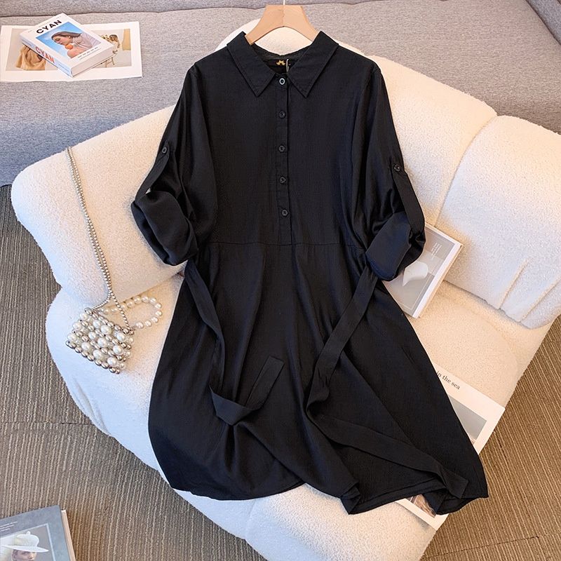 NX 61725 Shirt dress: black: 6XL-120KG 65087