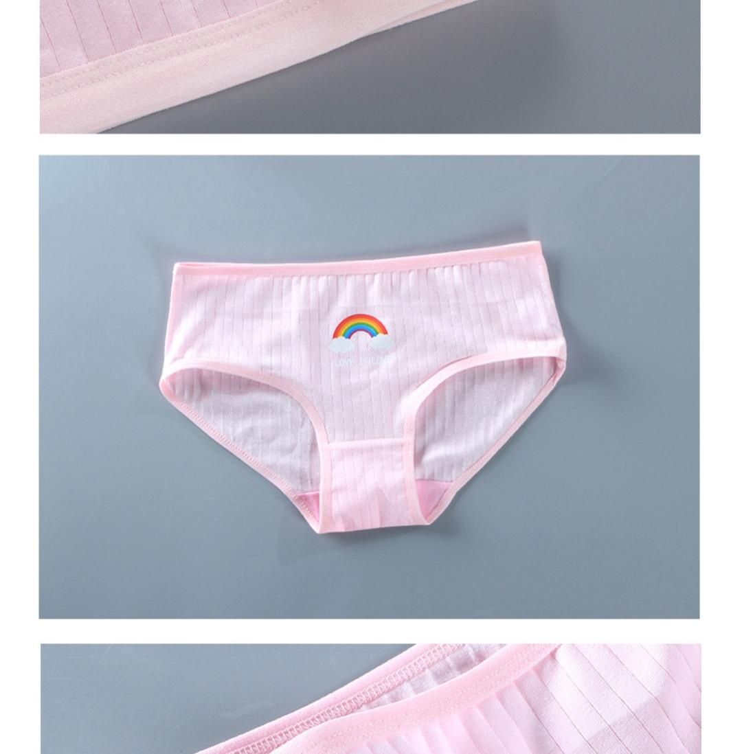Manwei M7002YT Girls' grey panties  Rainbow pure cotton