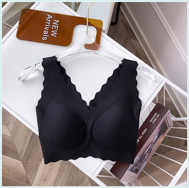 Hannah rv ubra black F latex vest seamless bra free size (80-120kg)11345