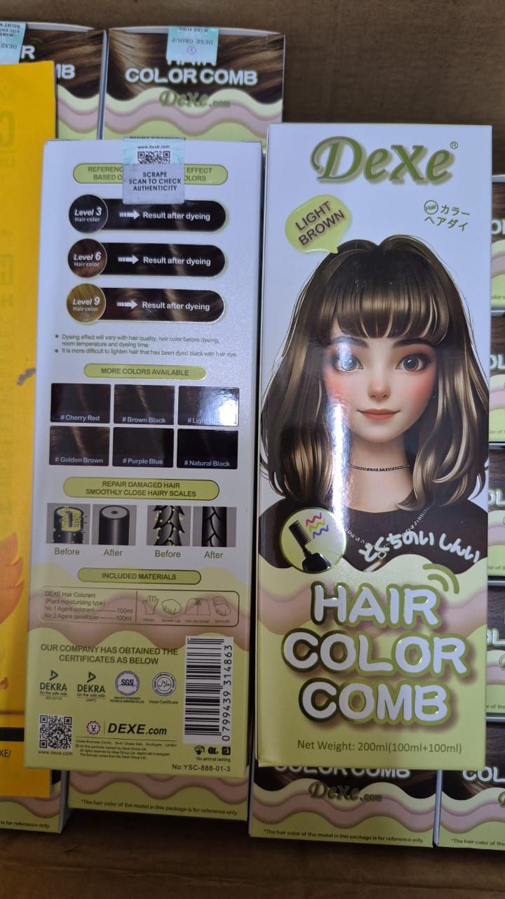 DEXE Light Brown comb Hair color