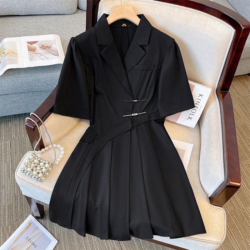 NX 63734 Suit dress niche British style: black: 6XL 120KG 44016