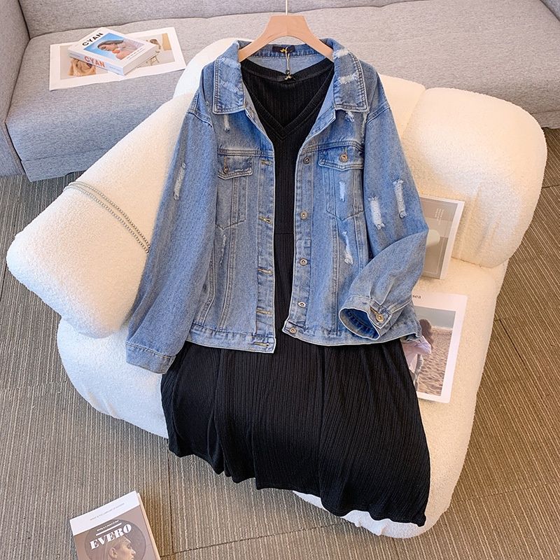 NX 60415+63440 Woven dress  set wear 6XL-120KG 05411