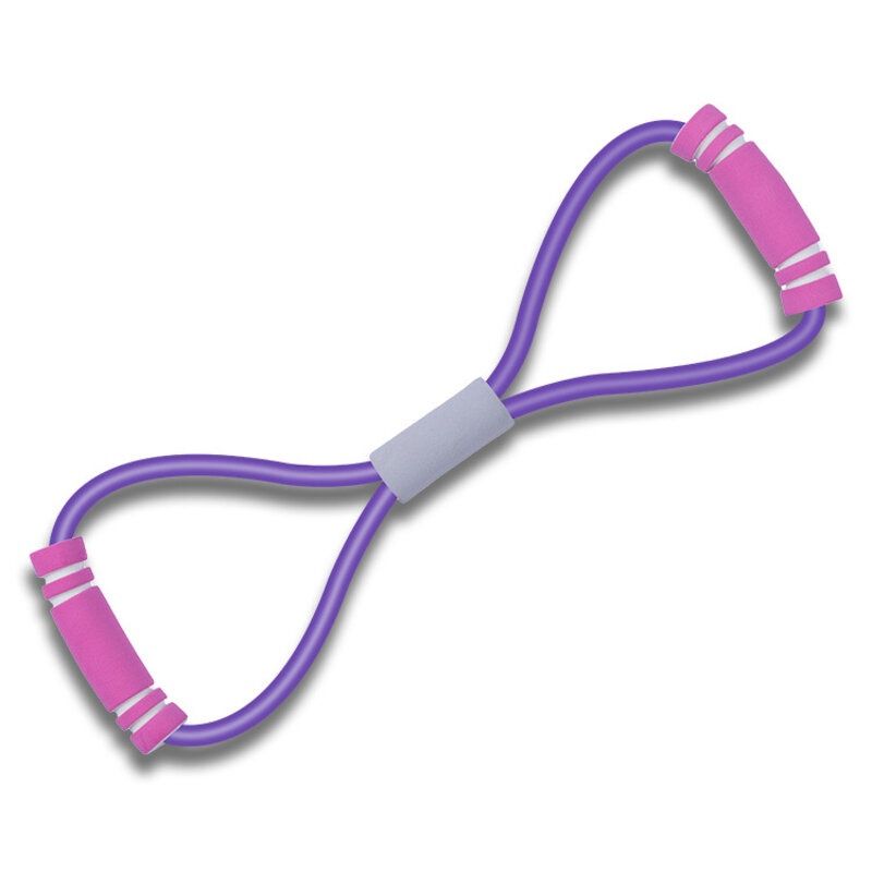 Home Gym Pull Rope 8 Type Elastic Bands Purple 00853
