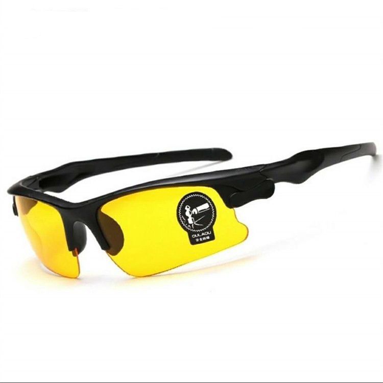 WX Sports Cycling Night Vision Glasses 3106: Black Frame Yellow Lenses 59175