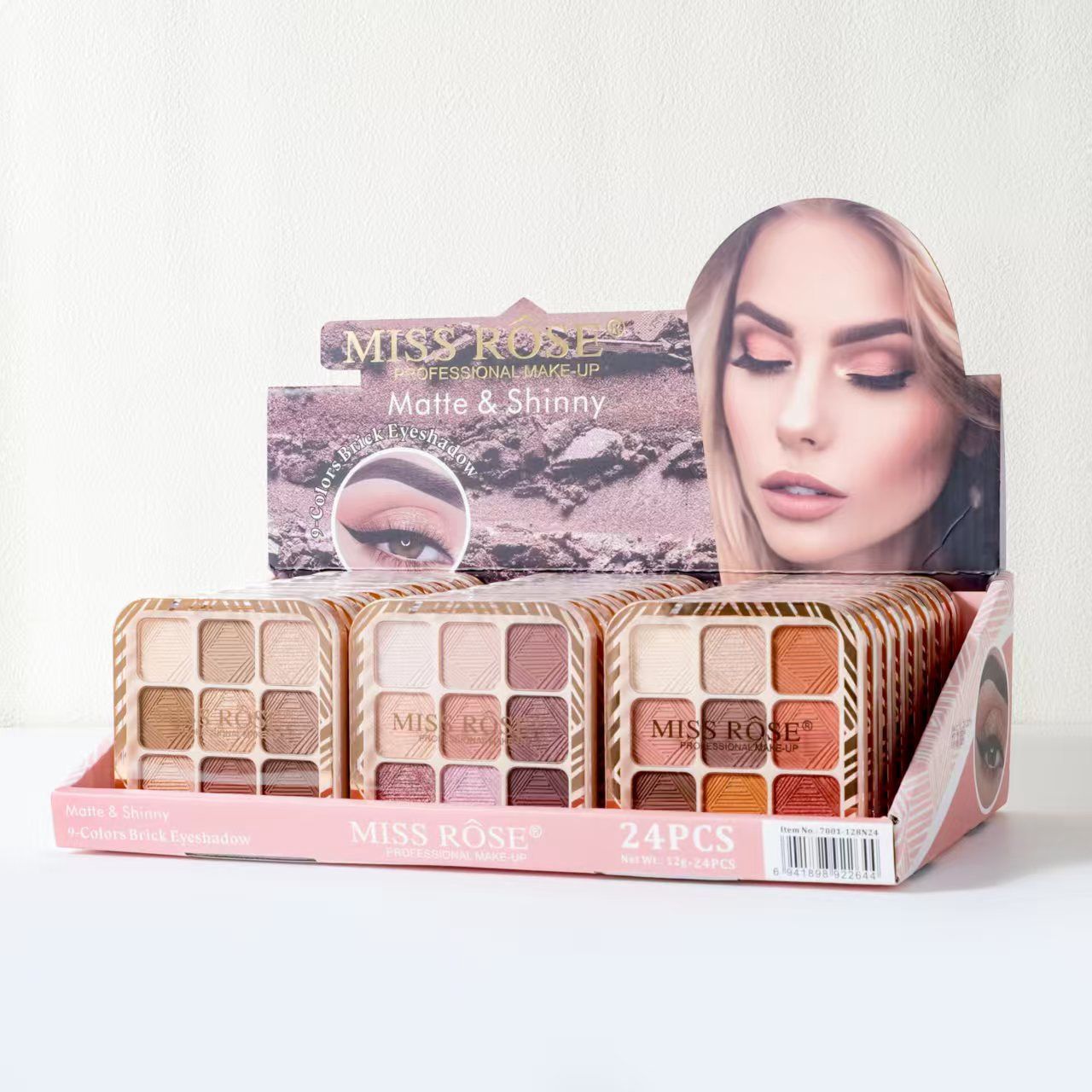 7001128 miss rose 9 color eye shadow