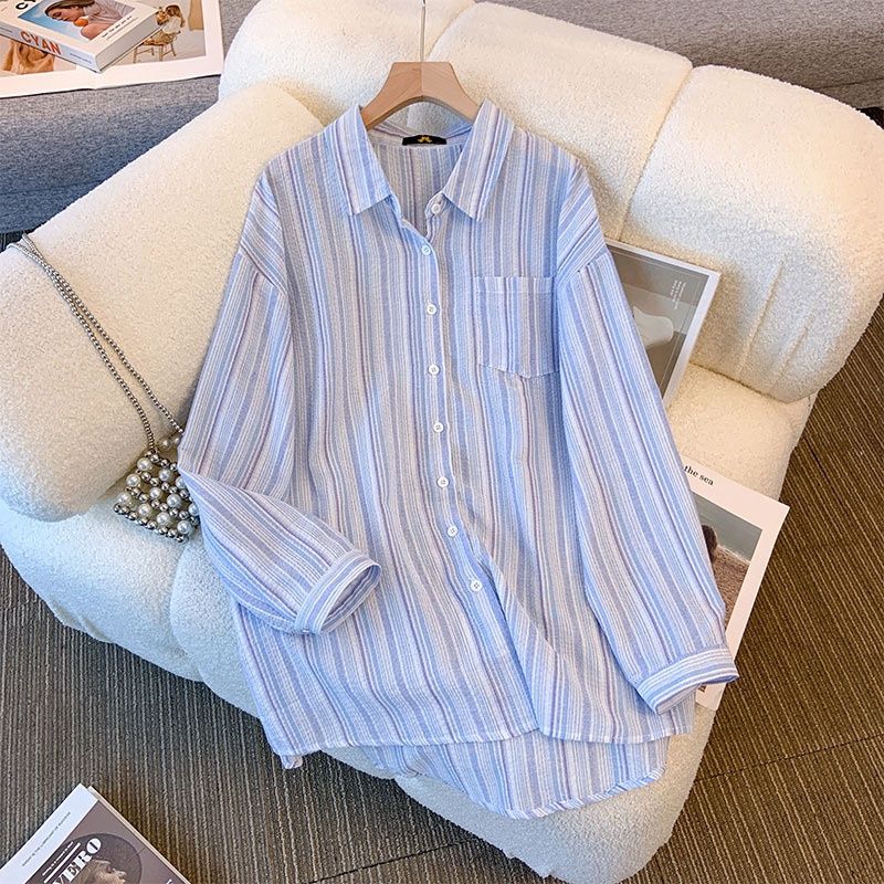 NX 63967 Sun protection jacket long sleeve: blue stripe: 6XL -120KG 96338