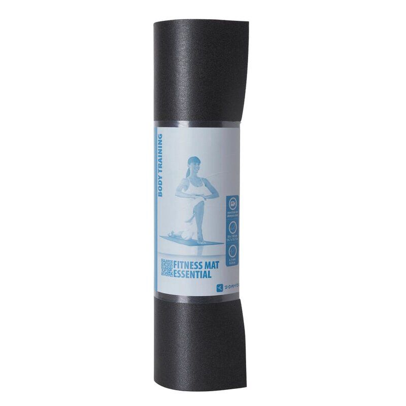 Pilates &amp; Stretching Floor Mat (140 x 50cm x 6.5mm) - Black 00872