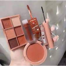 Kiss Beauty 87214-03 Chocolate 4in1 makeup set Mascara blush eyeshadow lipgross  (8/box) 99871