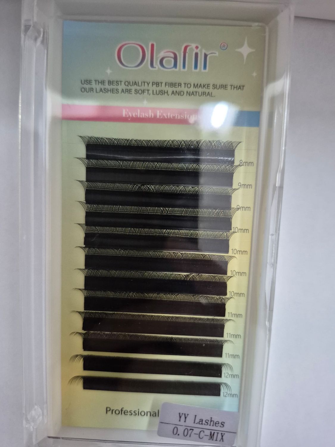 olafir  Eyelash Extension 8-12MM, #: YY 0.07 C-MIX