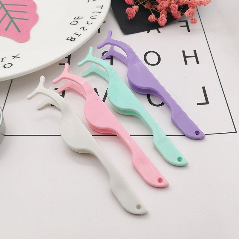 Qunxing Eyelash Tweezers Plastic Pink (3pcs) 43655