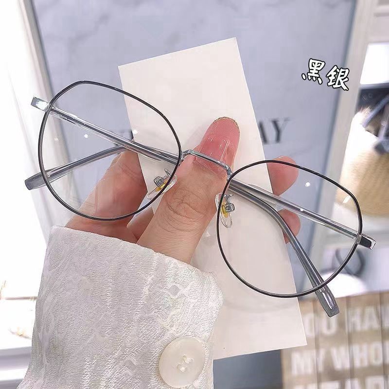 Aimin  Anti Blue Light Radiation Eye Frame: 黑银框  58741