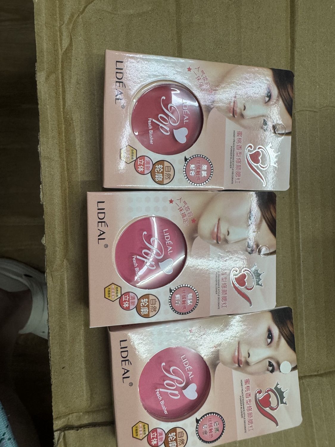 3036 LIDEAL Spirit Point Peach Scented Brightening Blush 5g 01