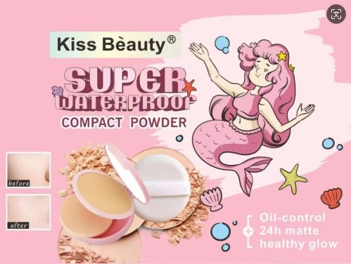 42546 kiss beauty 81308-03 super waterproof compact powder
