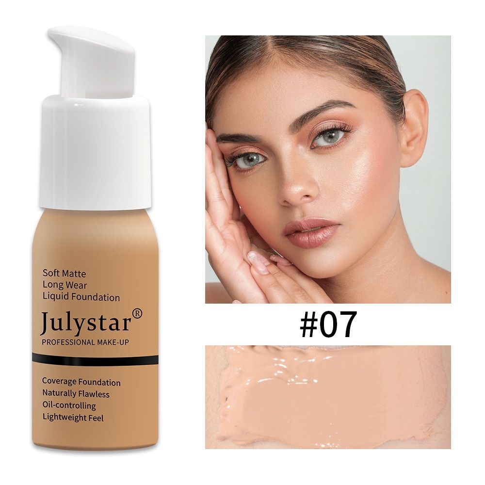 Julystar 07# Soft Mattee Finish Liquid Foundation 30ml