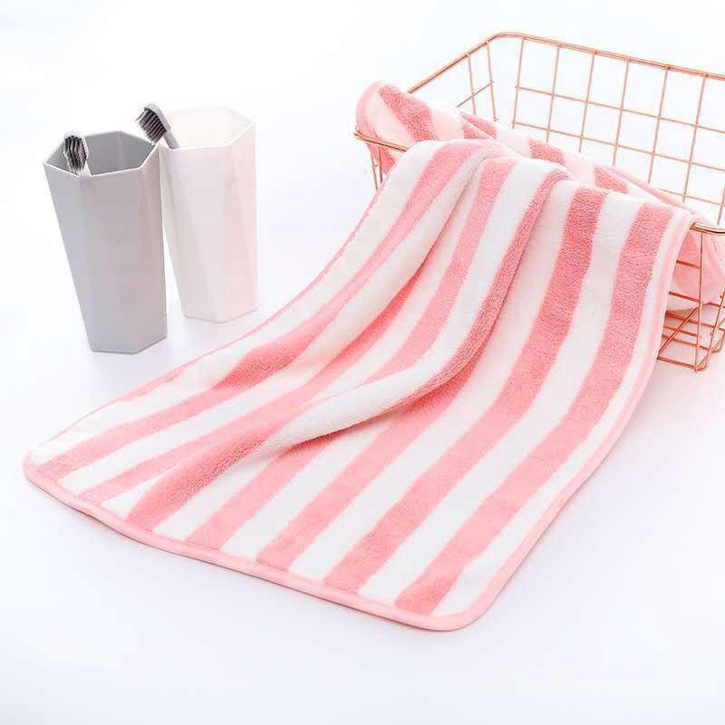 Xiaoao 240g Wide Strip Soft Woven Color Coral Fleece Yowel: Pink Edging: 35*75 (Girdle) 74782