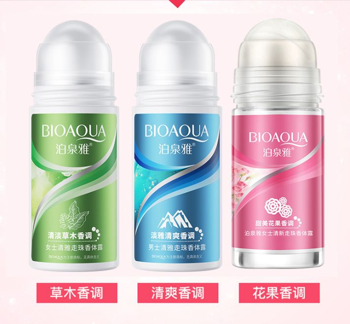 08282 Bioaqua Women's Fresh Roll-on Deodorant (Sweet Floral and Fruity Scent) 50ml