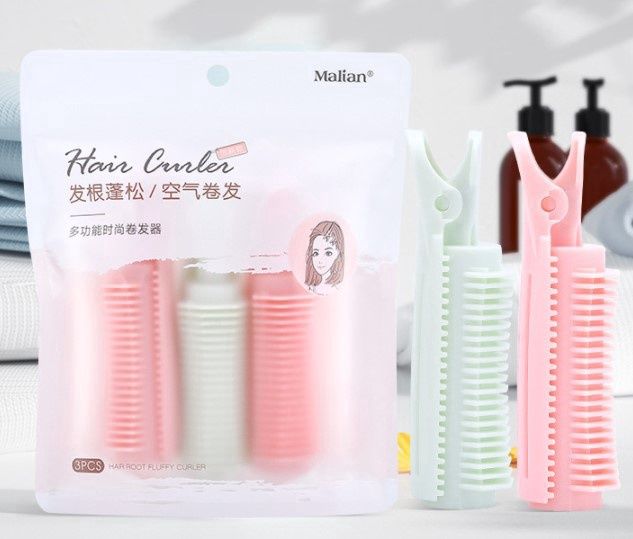 Malian 3pcs air bangs curling tube fluffy clip MG-1401