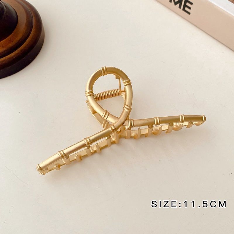 Jai Metal catch clip : 11-大号金色磨砂竹节（OPP袋包装） 29021