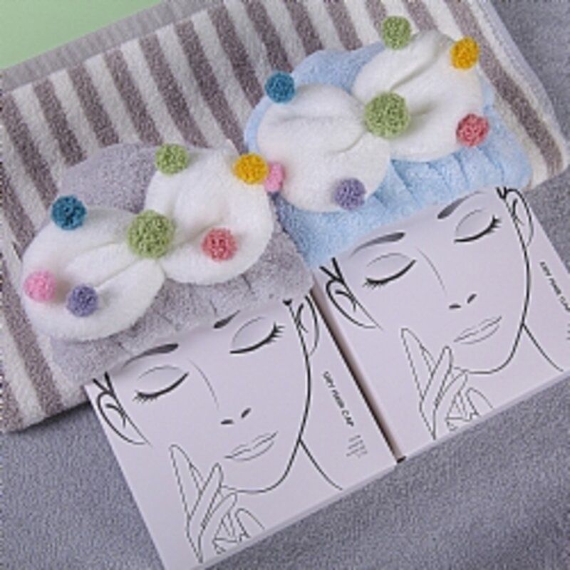 Mg Bow Hair Ball Dry Hair Cap 蝴蝶结毛球干发帽 25750