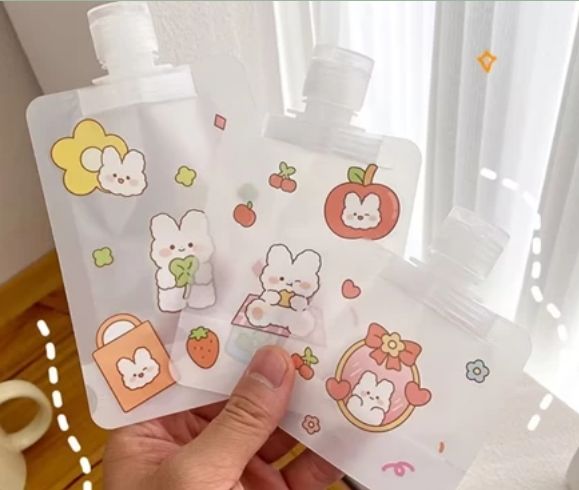 TW Travel spout bag: flip : 100ml+30ml+50ml + sticker 15599