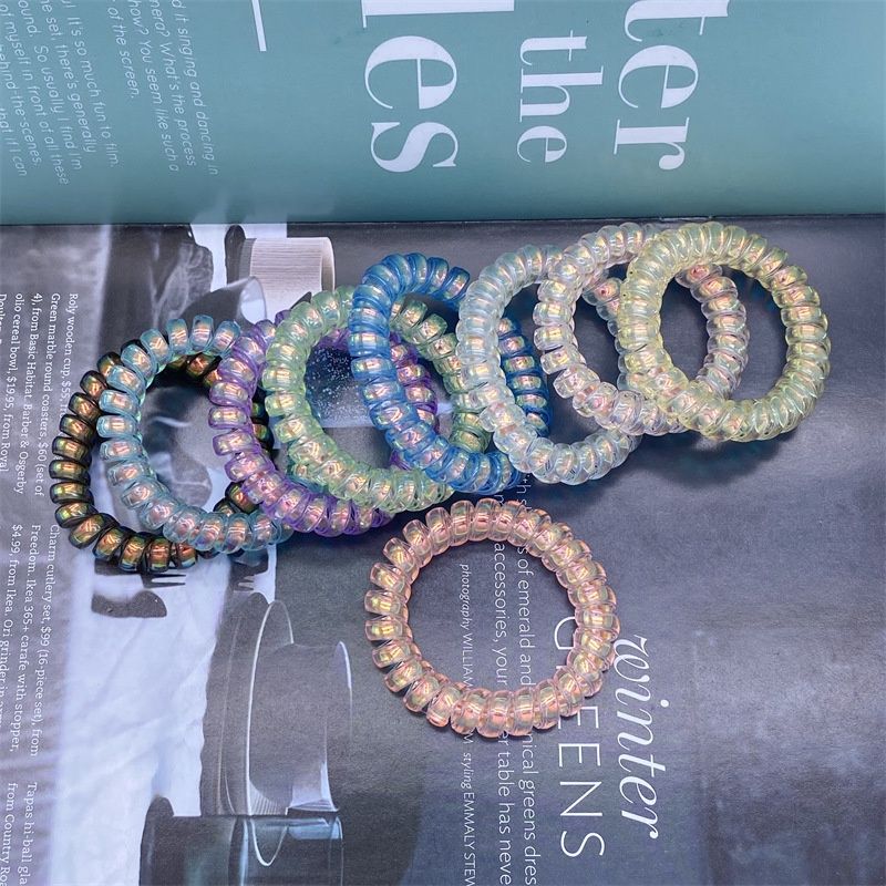 2pcs Phone Cord Hair Rope:: Dazzling Gold 8 06587