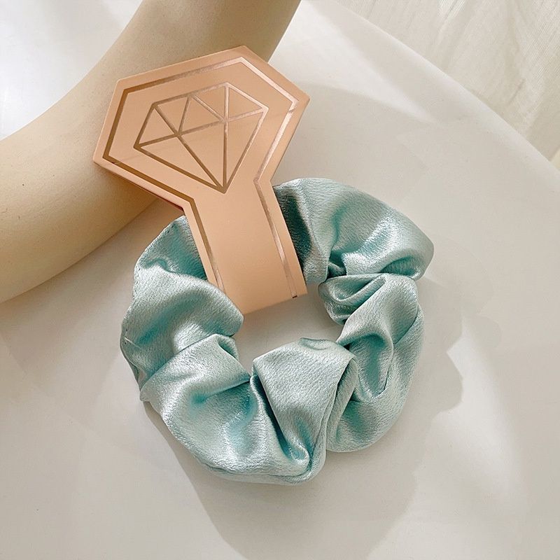 KR Q173 intestine hair tie L  crystal satin: apple green 20412