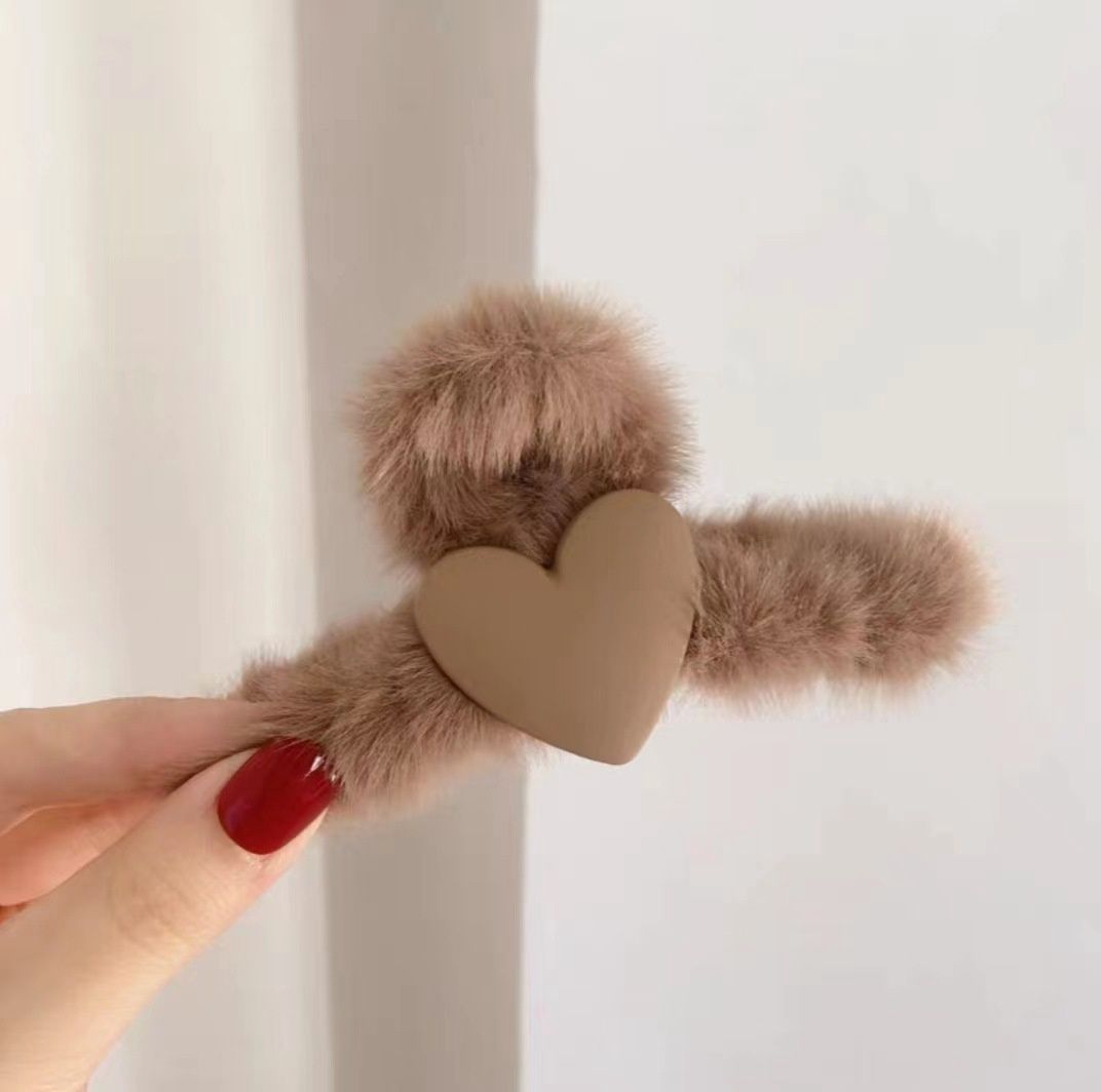 Nuohan Dark coffee love plush gripper 02967