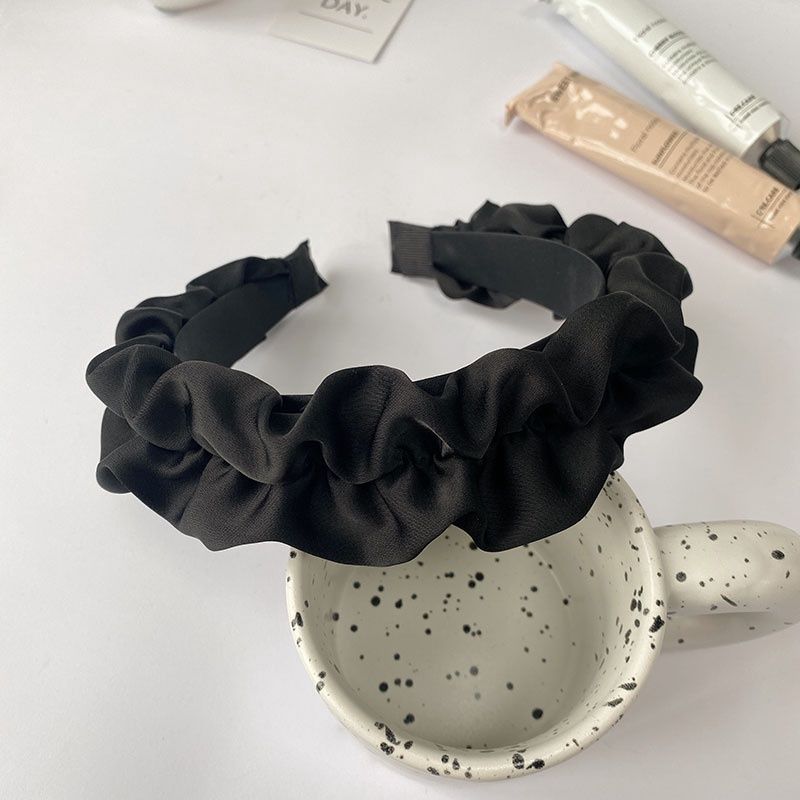 Suimin Headband 220413-2 4cm small pleated black 73359