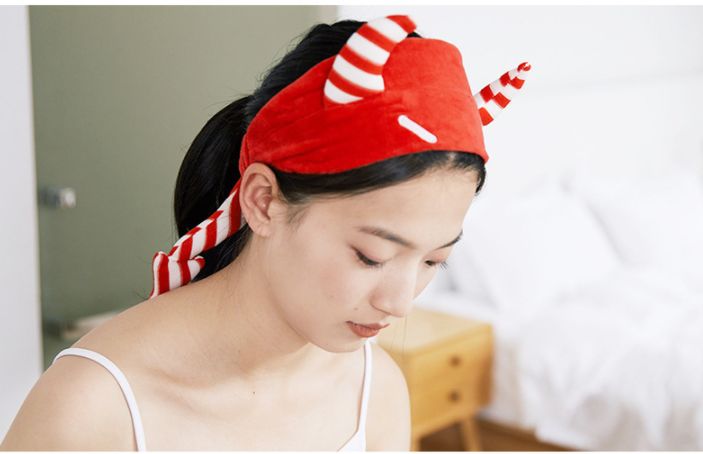 Sanli face wash hairband : Red Devil