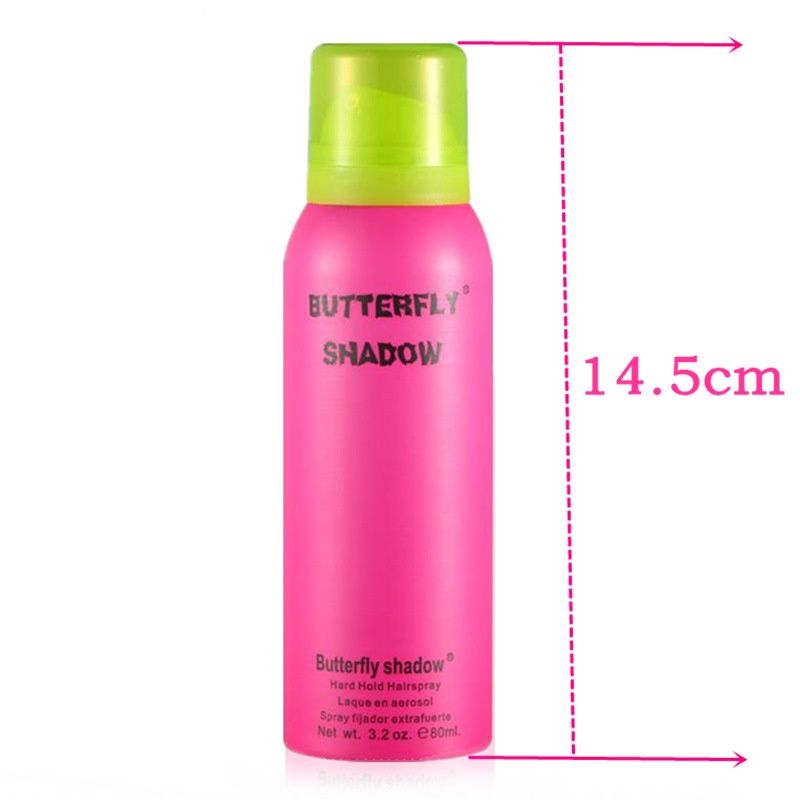 Butterfly Shadow 80ml Pink hair styling spray dry gel (24/ctn) 02889