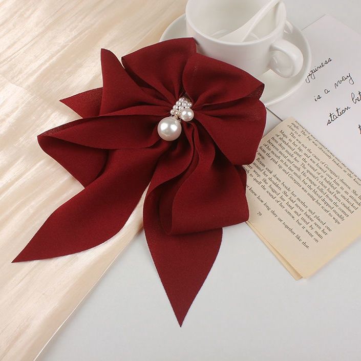 TX Single spring clip hair accessories: wine red 53378