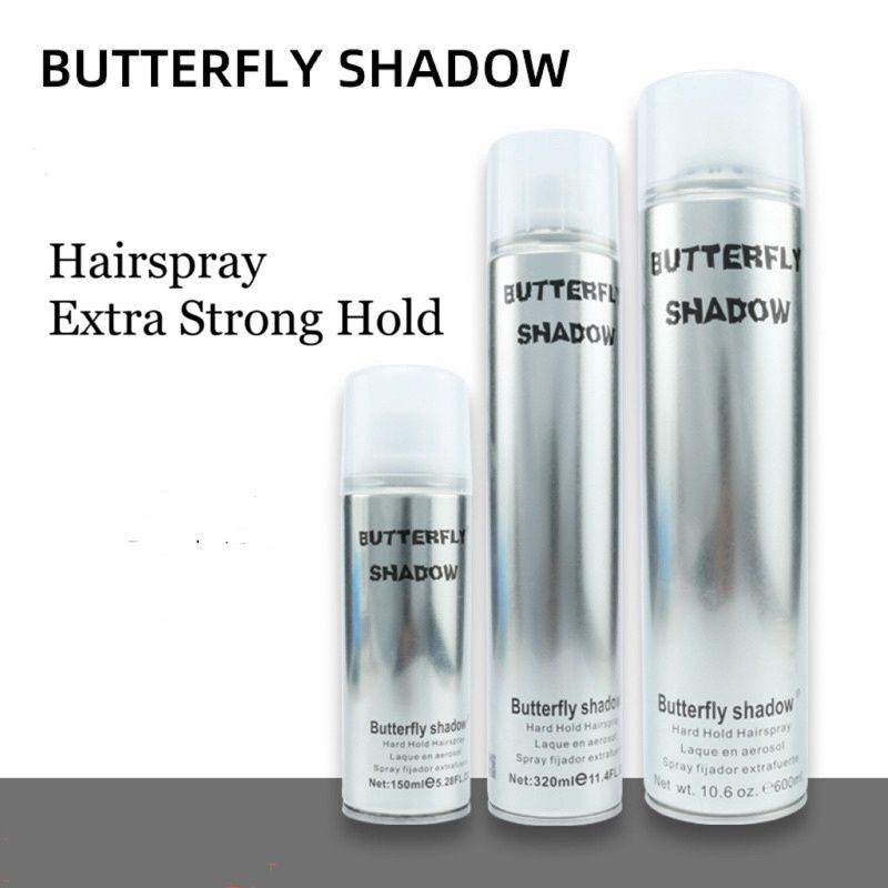 Butterfly Shadow Hard Hold Hairspray 600ml silver 32350