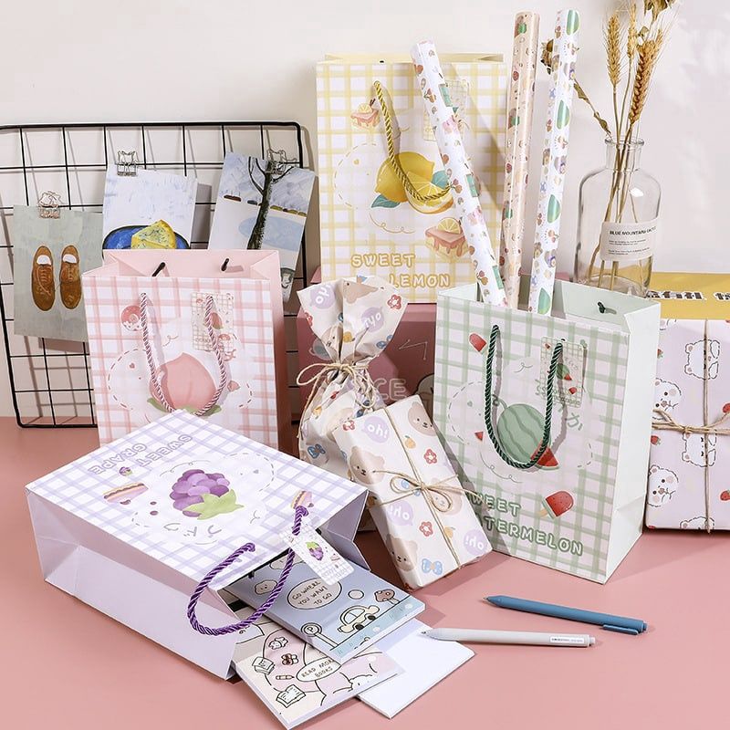 Paper Bag  Fruit Lattice 32cm BD-200319 56665