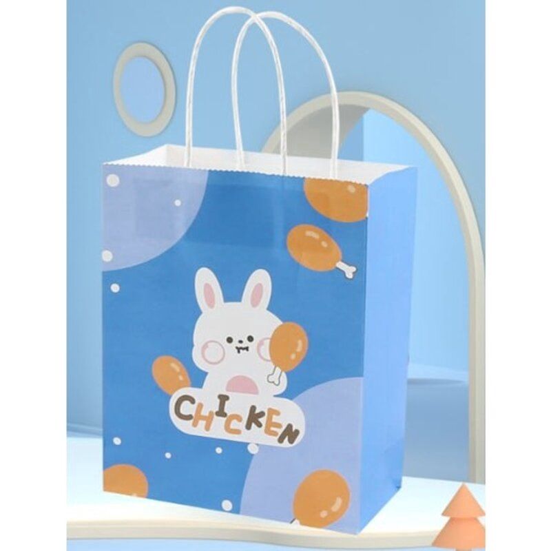 Paper Bag Chicken Rabbit Blue Size: 15x8x21cm (S) 93296