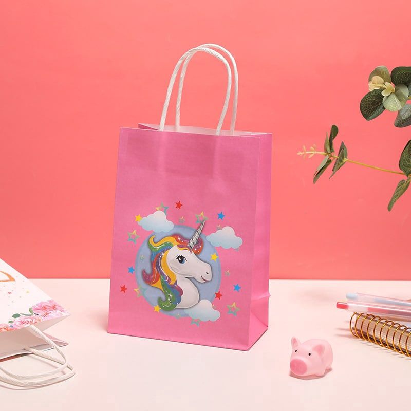 Paper Bag Unicorn Pink 29663