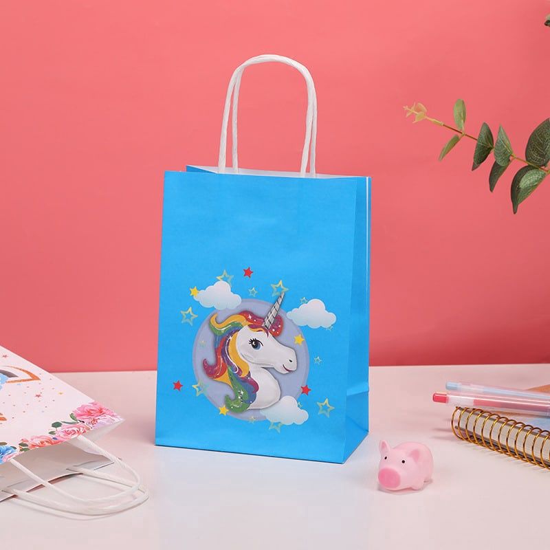 Paper Bag Unicorn Blue 29665