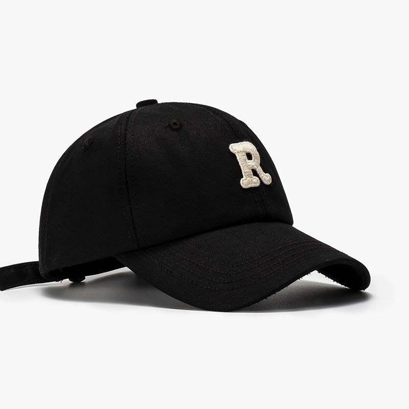 Miachi "R" 22A050 Outdoor Curved Baseball Cap: 22A050 Black Adjustable 15424