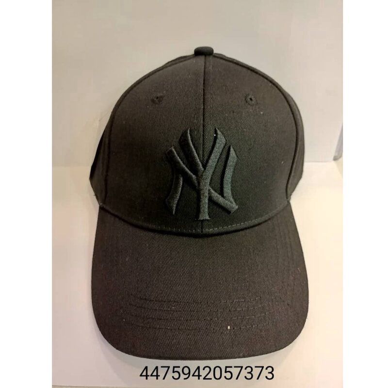 ChengCheng Baseball Cap 耐克帽子男纯棉硬顶ins鸭舌帽韩版潮夏季遮阳帽防晒女太阳棒球帽 颜色: 硬顶NY全黑 尺码: 可调节 57373