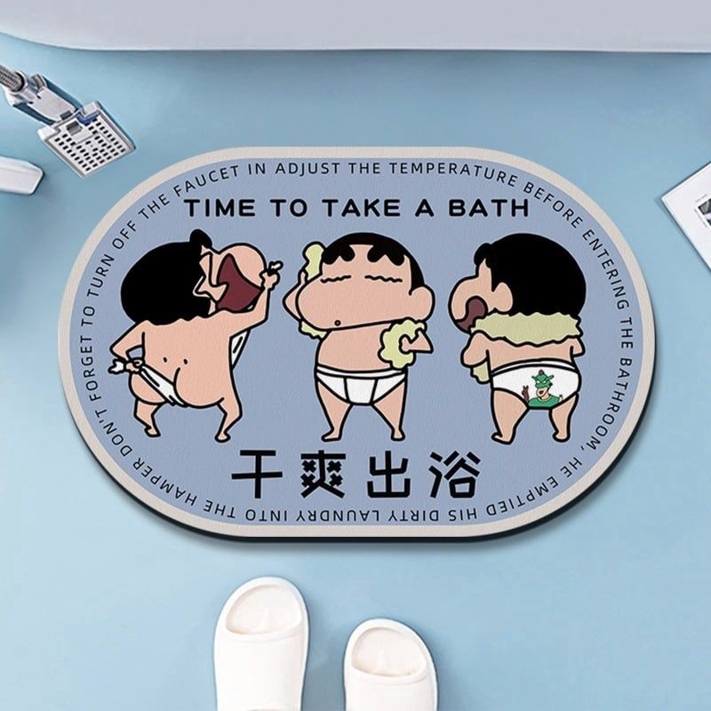Floor Mat Crayon Shin Chan Bathtime 干爽出浴 40x60cm 36105