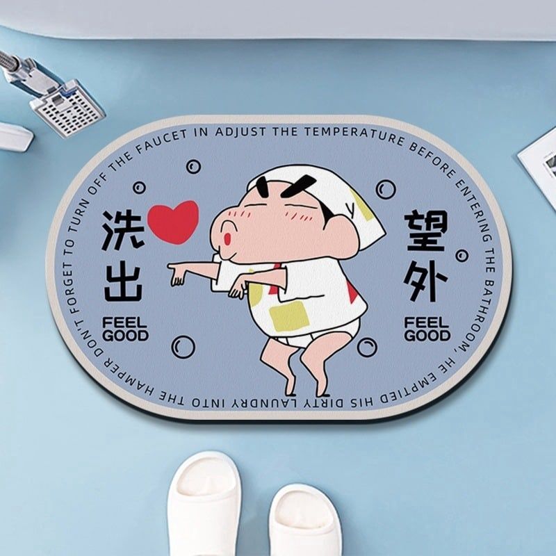 Floor Mat Crayon Shin Chan Bathtime 洗出望外 40x60cm 36120