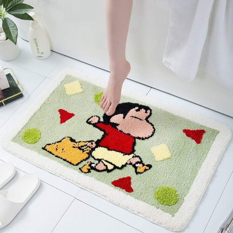 Floor Mat Crayon Shin Chan Green 40x60cm 53687