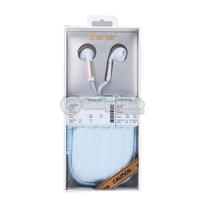 Ear'Sir E-117 Earphone-Blue 25177