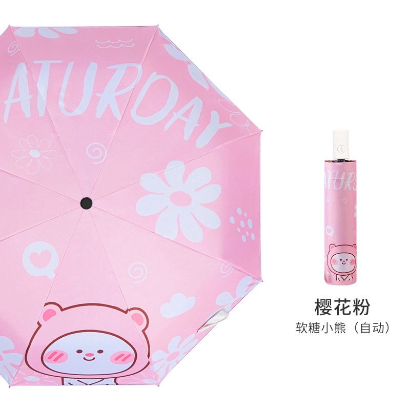 Auto Umbrella Cute Bear Pink 41458