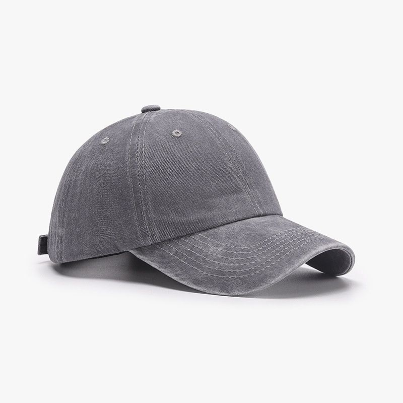 Machi 21A002C Japanese Adjustable Curved Brim Washed Peaked Cap: 21A002C Smoke Grey 烟灰