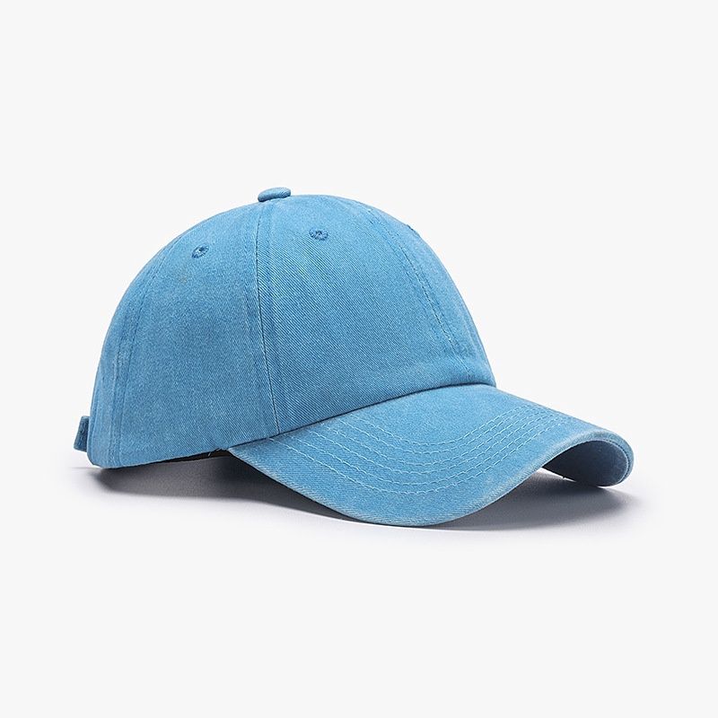Machi 21A002C Japanese Curved Brim Washed Peaked Cap: 21A002C Lake Blue 湖蓝 70963