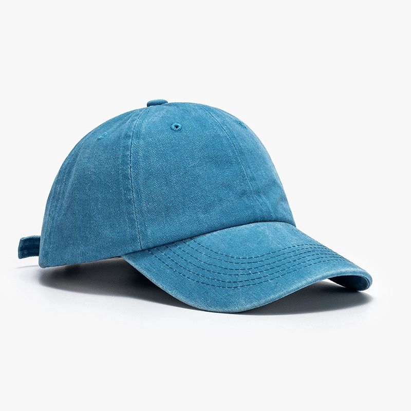 Miachi Soft Top Washed Vintage Cap: 21A002B 湖蓝色 : Adjustable 51568