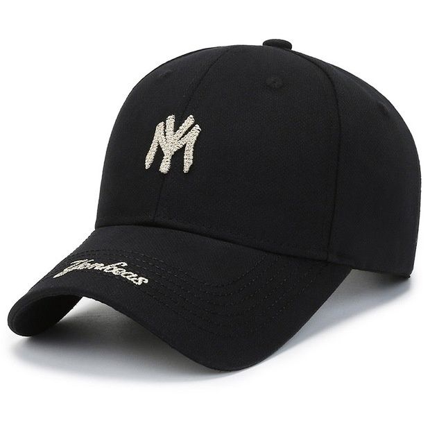 DD NY Yenkees Baseball cap Black embroider White 87786