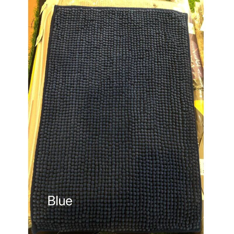 Thickened Rubber Sole Chenille Floor Mat 40x60cm Blue