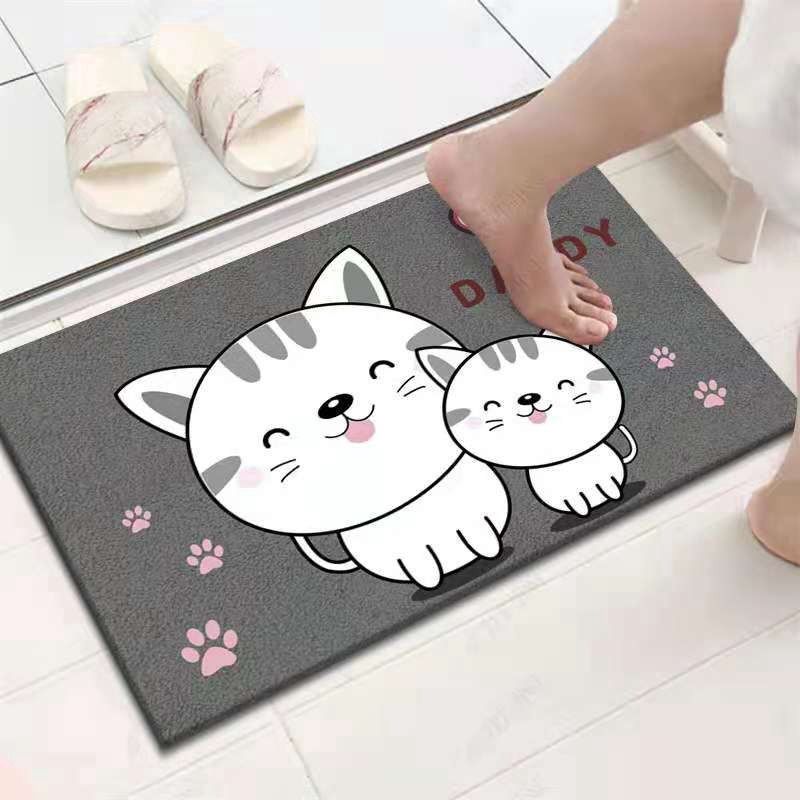 Floor Mat 002 Daddy Cat Grey 40x60cm 29125
