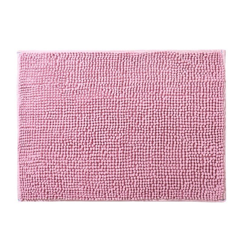 Thickened Rubber Sole Chenille Floor Mat Pink 40x60cm 93325